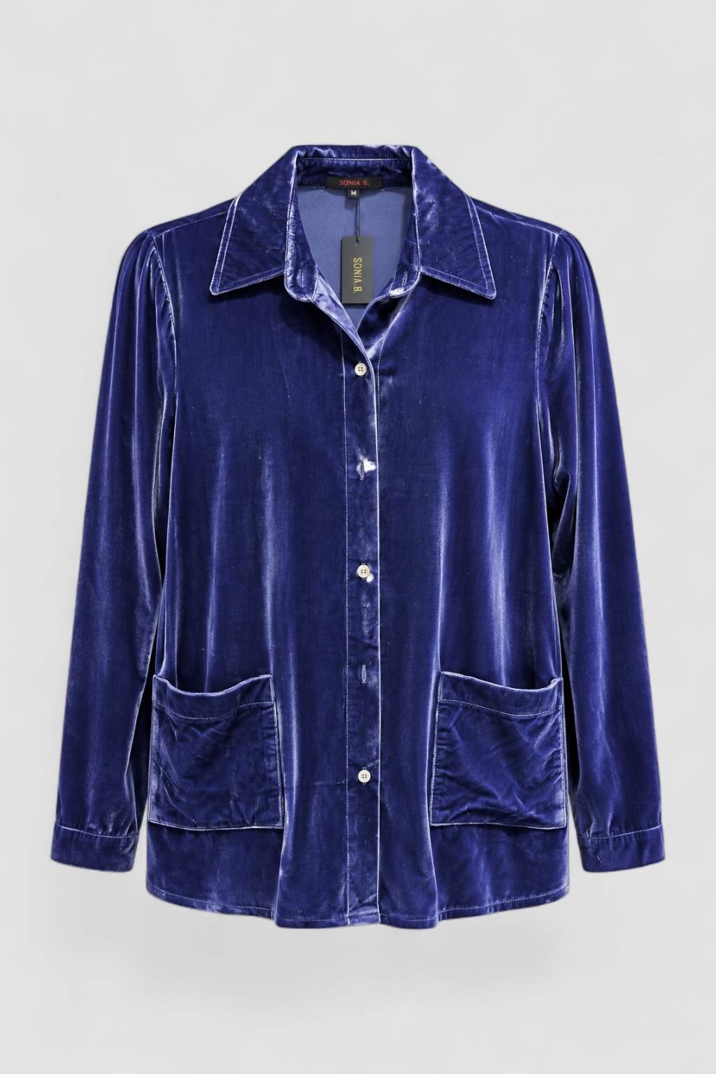 Chaqueta terciopelo azul Hana
